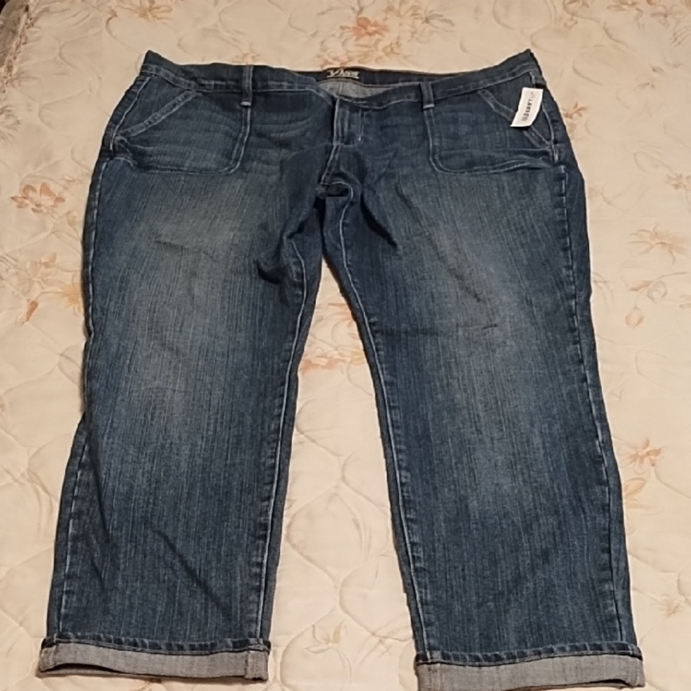 NWT Old Navy Diva Blue Cropped Low Rise Stretch Skinny Jeans